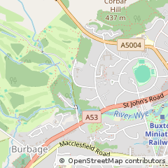 Map of Buxton, Derbyshire