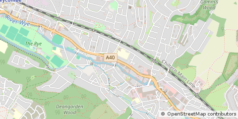 Map of High Wycombe, Bucks