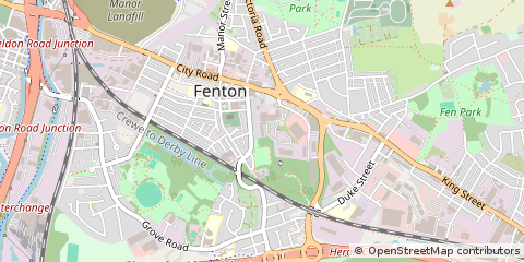 Map of Stoke-on-Trent, Staffordshire