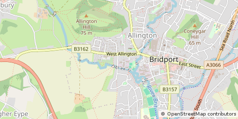 Map of Bridport, Dorset