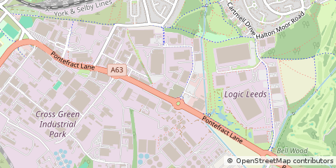 Map of Leeds, West Yorkshire