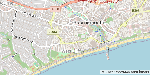 Map of Bournemouth, Dorset