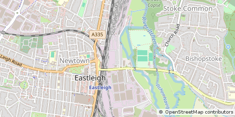 Map of Eastleigh, Hampshire