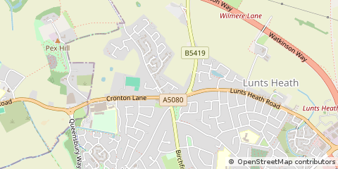 Map of Widnes, Cheshire