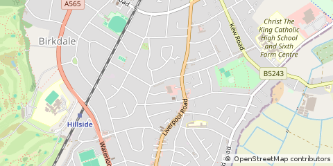 Map of Southport, Merseyside