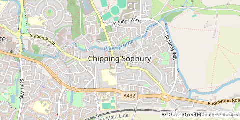 Map of Bristol, South Yorkshire