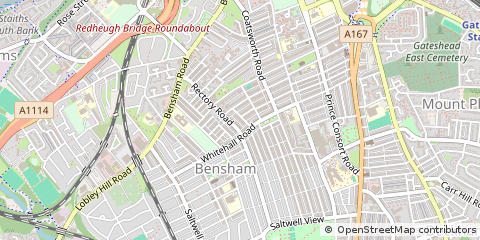 Map of Gateshead