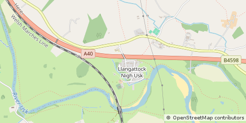 Map of Abergavenny