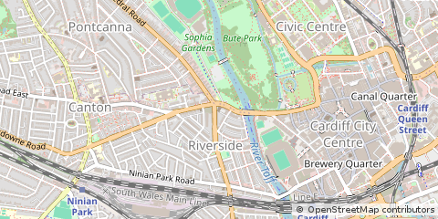 Map of Cardiff