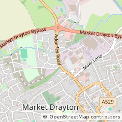 Map of Market Drayton, Shropshire