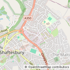 Map of Shaftesbury, Dorset
