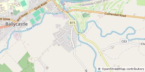 Map of Ballycastle, County Antrim