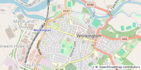 Map of Workington, Cumbria