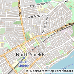 Map of North Shields, Tyne & Wear