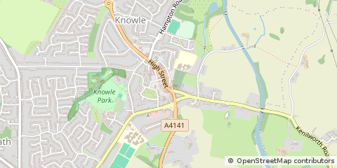 Map of Solihull, West Midlands