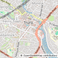 Map of Truro, Cornwall