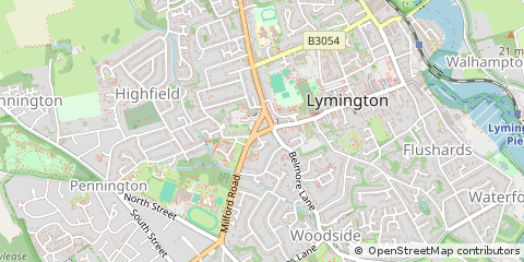 Map of Lymington, Hampshire