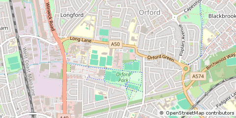 Map of Warrington, Cheshire