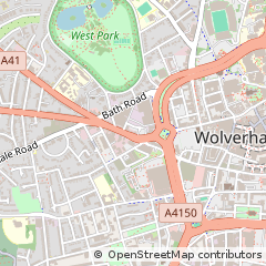 Map of Wolverhampton, West Midlands