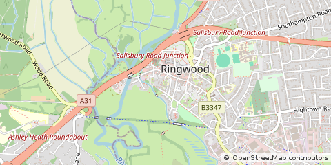 Map of Ringwood, Hampshire