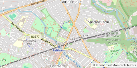 Map of Feltham, Middlesex
