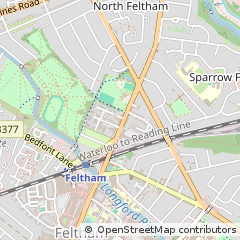 Map of Feltham, Middlesex