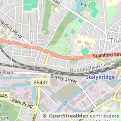 Map of Stalybridge, Cheshire