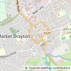 Map of Market Drayton, Shropshire