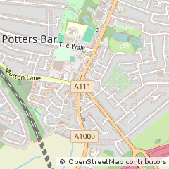 Map of Potters BAR, Hertfordshire