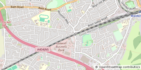 Map of Maidenhead, Berkshire
