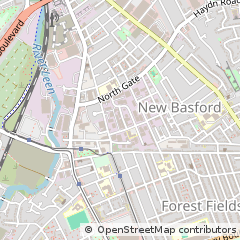 Map of Nottingham, Nottinghamshire