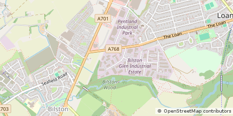 Map of Loanhead, Midlothian