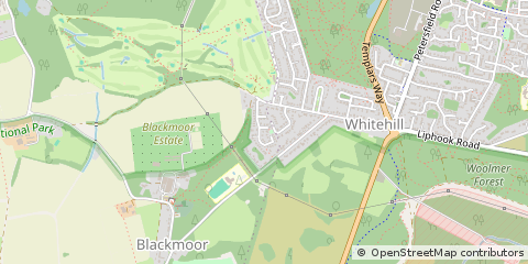 Map of Bordon, Hampshire