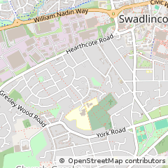 Map of Swadlincote, Derbyshire