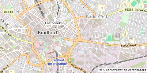 Map of Bradford, West Yorkshire