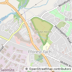 Map of Swansea, West Glamorgan