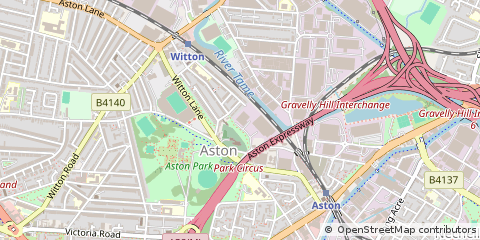 Map of Birmingham, West Midlands