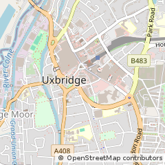 Map of Uxbridge, Middlesex