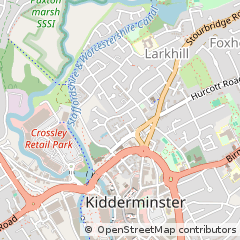 Map of Kidderminster, Worcestershire