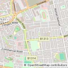 Map of Newcastle Upon Tyne, Tyne and Wear