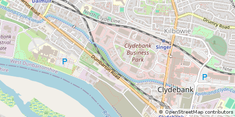 Map of Clydebank, Glasgow