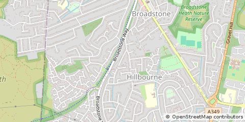 Map of Broadstone, Dorset