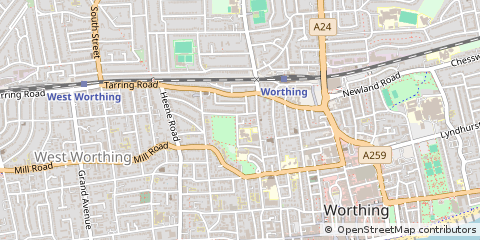 Map of Worthing