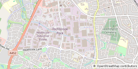 Map of Leamington SPA, West Midlands