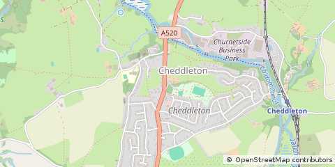 Map of Leek, Staffordshire