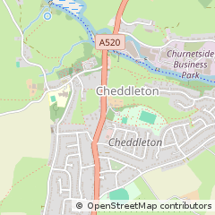 Map of Leek, Staffordshire