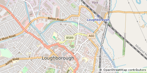 Map of Loughborough, Leicestershire