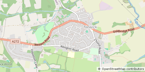 Map of Lewes, East Sussex
