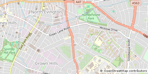 Map of Leicester, Leicestershire