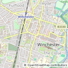 Map of Winchester, Hampshire